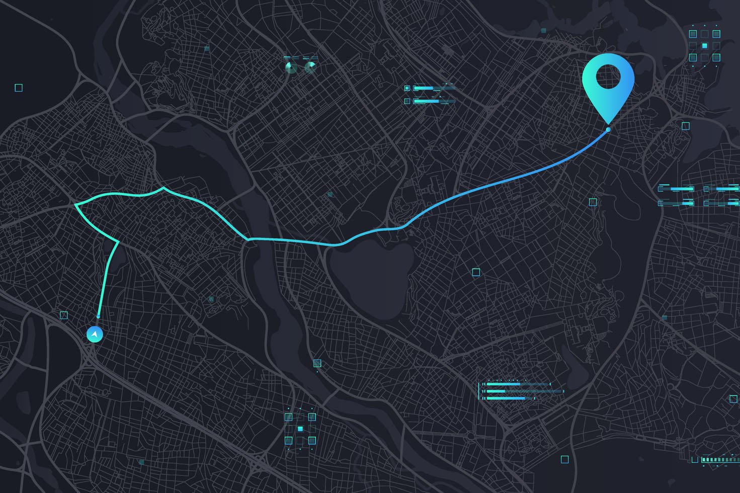 GPS map illustration