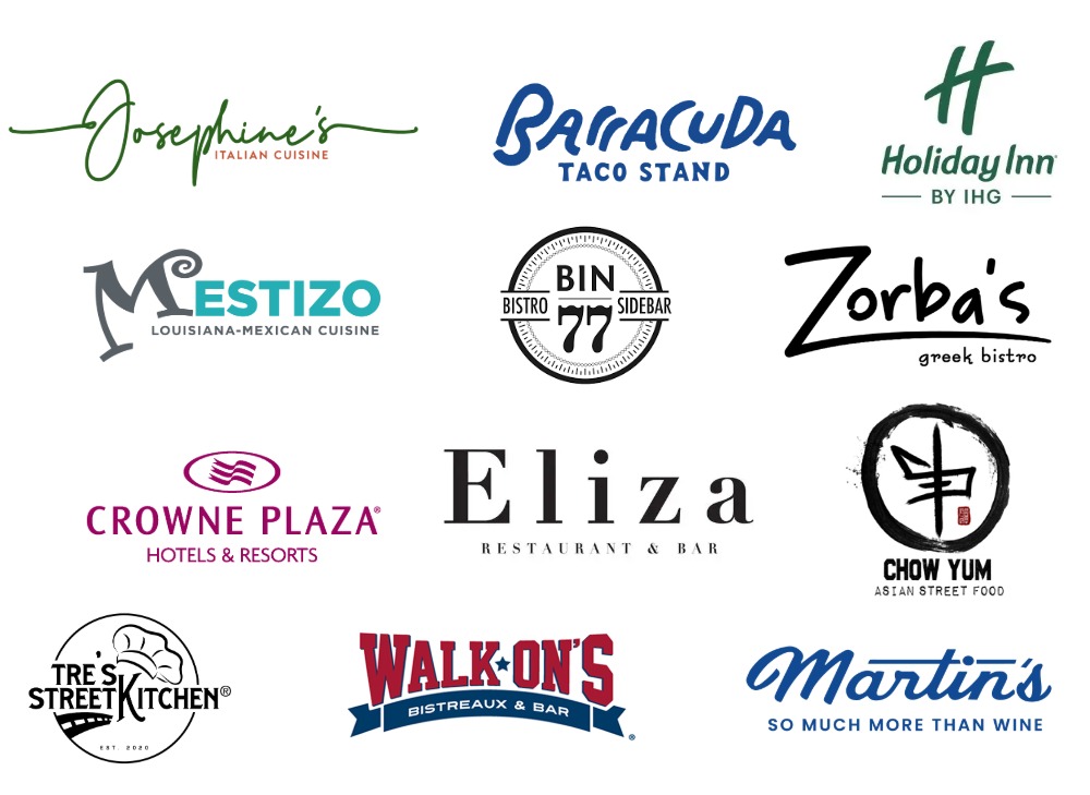 logos of participating restaurants