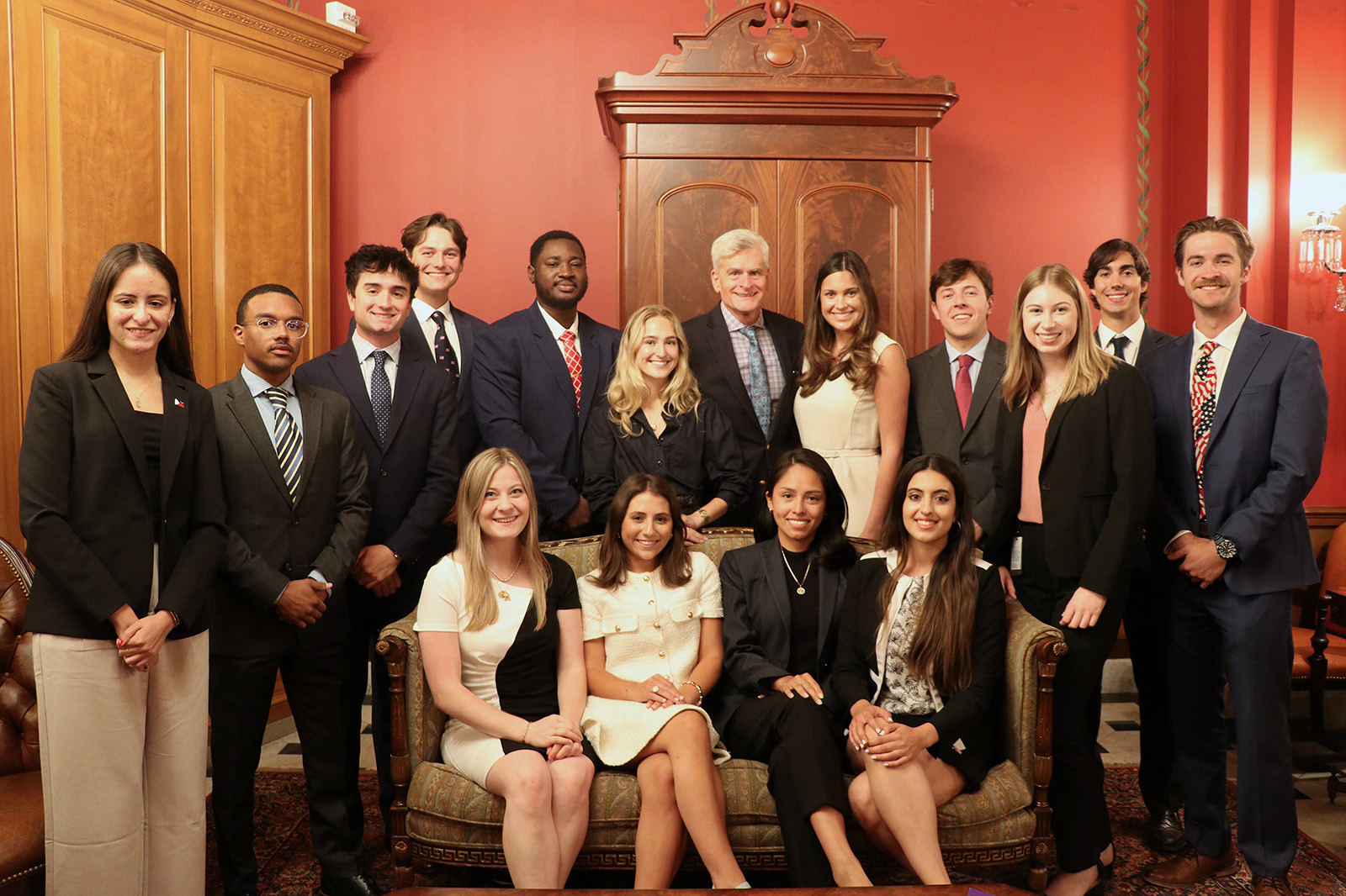 Interns from the Office of United States Senator Bill Cassidy (R-LA) posing for a group photo in summer 2024.