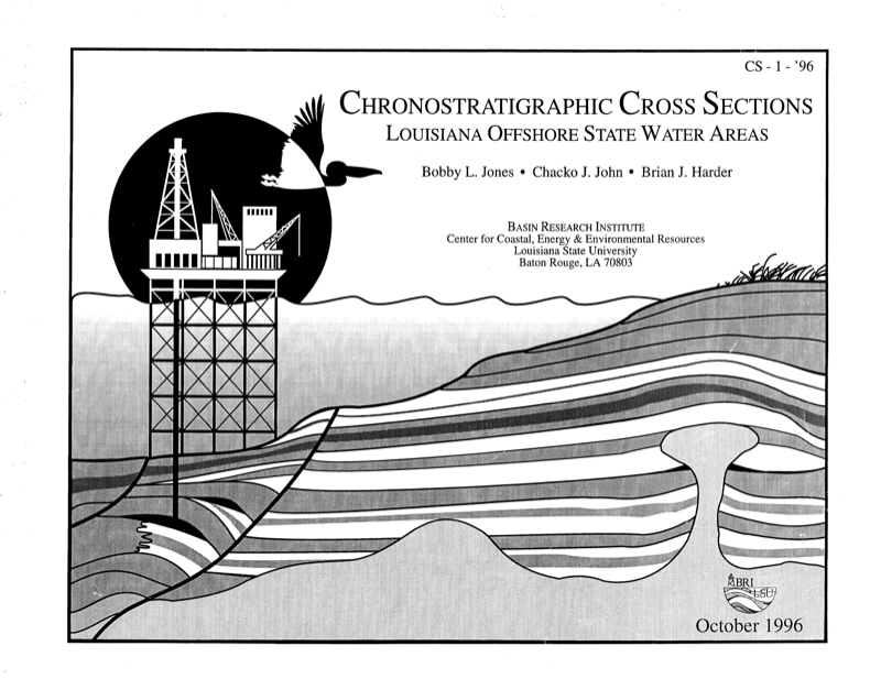 CS-1-96 Chronostratigraphic Cross Sections: Louisiana Offshore State Waters Area