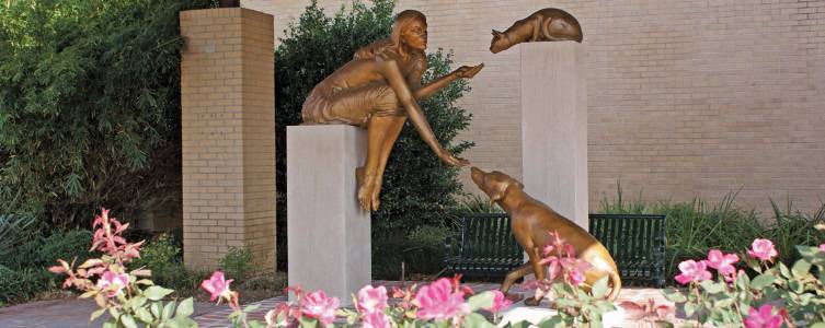 Sculpture in our Serenity Garden